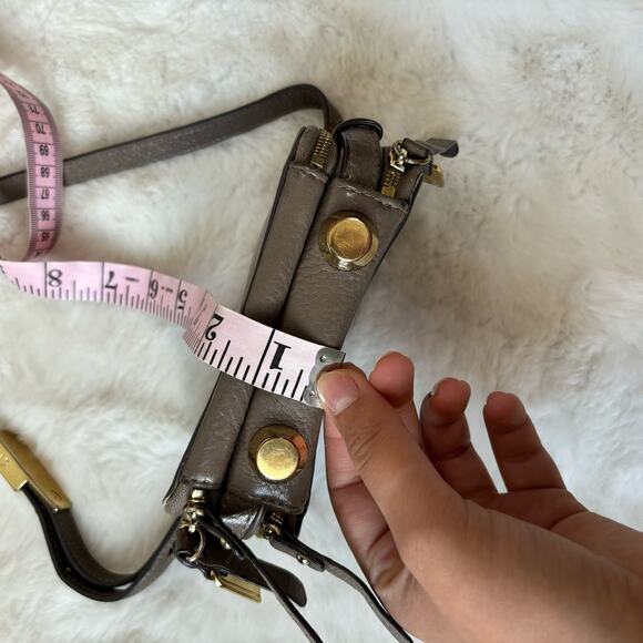 G.I.L.I. Brown Leather Micro Crossbody Purse - Picture 4 of 16